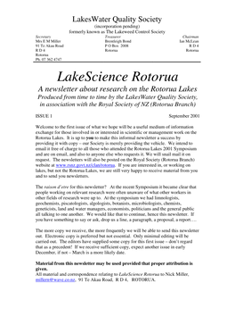 Lakescience Rotorua