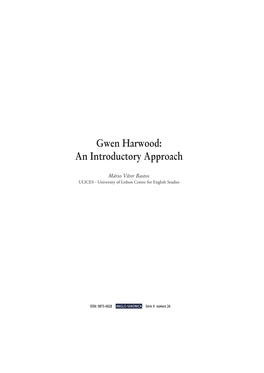 Gwen Harwood: an Introductory Approach