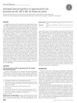 Electromyograhic Activity in Squatting at 40°, 60° and 90° Knee Flexion