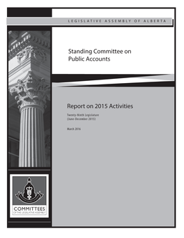 Report on 2015 Activities Standing