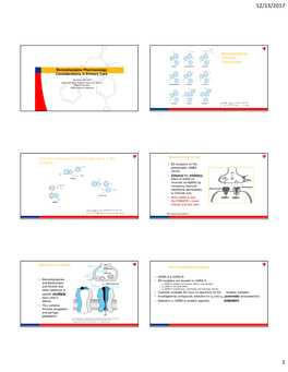 Benzodiazepine Pharmacology Considerations in Primary Care