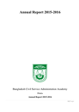 Dhaka Annual Report 2015-2016