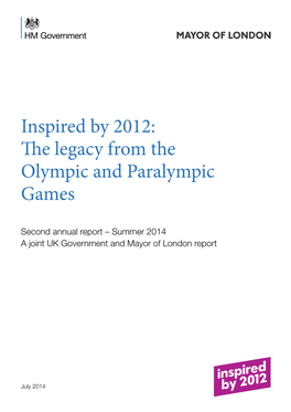 Inspired by 2012: the Legacy from the Olympic and Paralympic Games