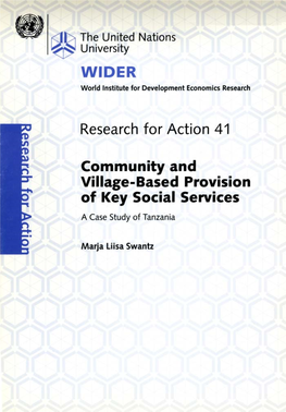 Research for Action 41 Community and Village-Based Provision of Key