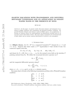 Arxiv:1706.03727V4 [Math.AP] 23 Jan 2018 Β Condition 1.1