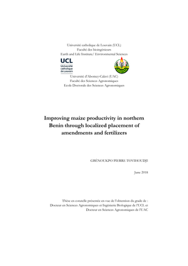 Improving Maize Productivity in Northern Benin Through Localized Placement of Amendments and Fertilizers