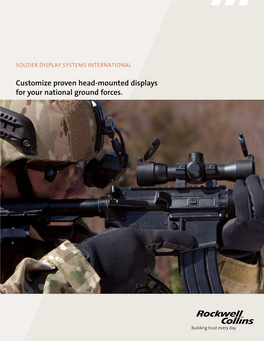 Customize Proven Head-Mounted Displays for Your National Ground Forces