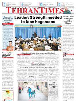 Leader: Strength Needed to Face Hegemons