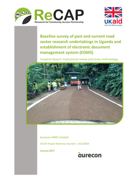 Baseline Survey of Past and Current Road Sector Research Undertakings