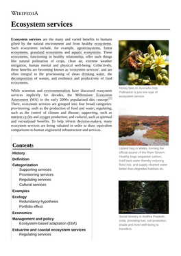 Ecosystem Services