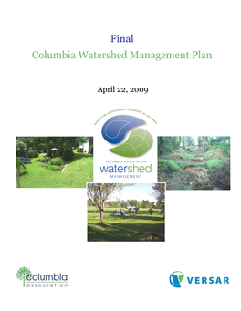 Final Columbia Watershed Management Plan