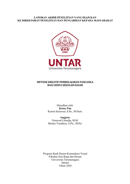 Laporan Akhir Penelitian Yang Diajukan Ke Direktorat Penelitian Dan Pengabdian Kepada Masyarakat
