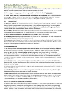 HADRAG and Railfuture Yorkshire: Response to Elland Station Phase 2