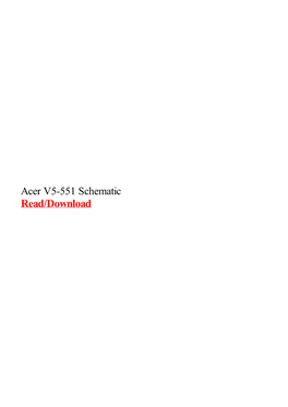 Acer V5-551 Schematic
