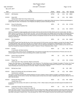 07/31/2017 Daily Program Listing II 06/14/2017 Page 1 of 123