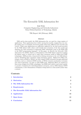 The Extensible XML Information Set
