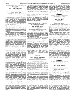 CONGRESSIONAL RECORD— Extensions of Remarks E900 HON