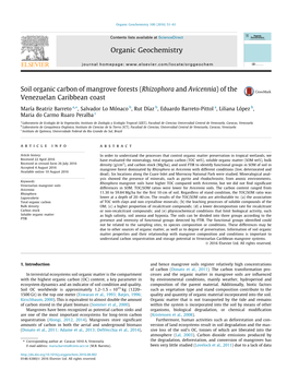 Soil Organic Carbon of Mangrove Forests