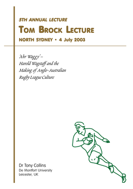 Tom Brock Lecture