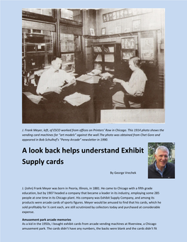 A Look Back Helps Understand Exhibit Supply Cards