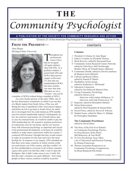 Community Psychologist