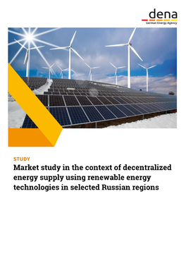 Market Study in the Context of Decentralized Energy Supply Using Renewable Energy Technologies in Selected Russian Regions