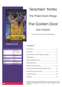 Teachers' Notes the Golden Door