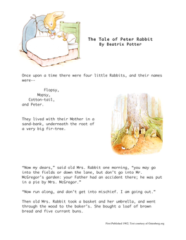 The Tale of Peter Rabbit by Beatrix Potter