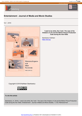 Journal of Media and Movie Studies