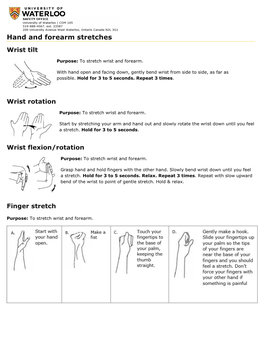 Hand and Forearm Stretches Wrist Tilt