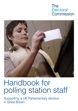 Handbook for Polling Station Staff