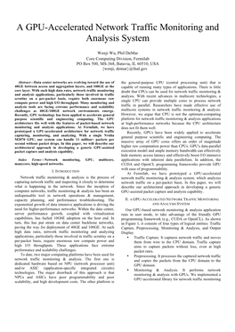 A GPU-Accelerated Network Traffic Monitoring and Analysis System