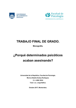 Trabajo Final De Grado