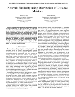 Network Similarity Using Distribution of Distance Matrices