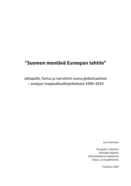 Suomen Mentävä Euroopan Tahtiin”
