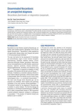 Disseminated Nocardiosis: an Unexpected Diagnosis Nocardiosis Diseminada: Un Diagnóstico Inesperado