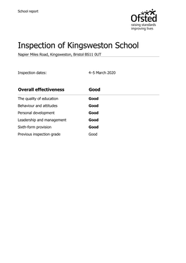 Ofsted Report March 2020