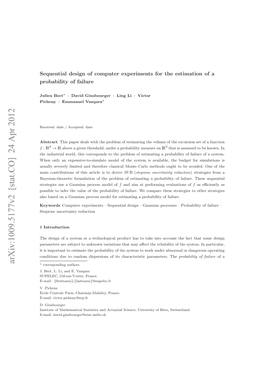 Sequential Design of Computer Experimentsfor The