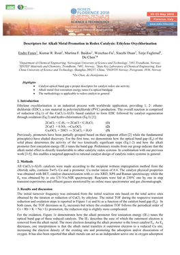 Descriptors for Alkali Metal Promotion in Redox Catalysis: Ethylene Oxychlorination