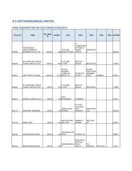 R S Software(India) Limited