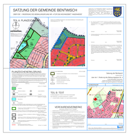 SATZUNG DER GEMEINDE BENTWISCH Beschlussfassung Durch Die Gemeindevertretung Vom