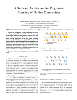 A Software Architecture for Progressive Scanning of On-Line Communities