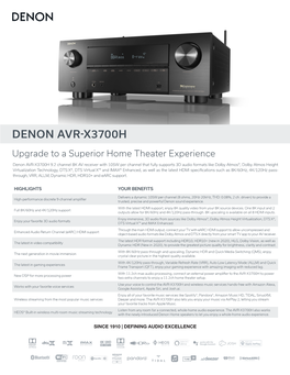 Denon Avr-X3700h