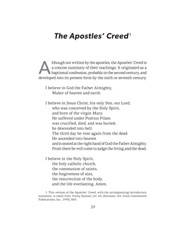 The Apostles' Creed 1