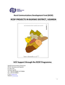 Rcdf Projects in Buikwe District, Uganda