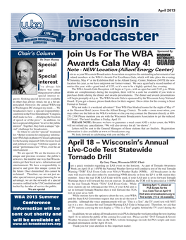 Join Us for the WBA Awards Gala May 4!