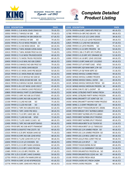 Complete Detailed Product Listing