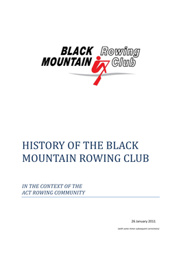 Black Mountain Rowing Club History in the Context of The