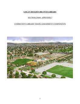 Logan Heights Branch Library Community Needs Assessment Page No