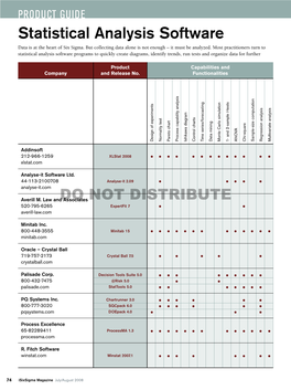 Statistical Analysis Software Data Is at the Heart of Six Sigma